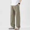 Ropa de Hombre Fengshe / Pantalones de Traje Rectos Holgados de Primavera y Verano Pantalones Casuales para Hombre Tendencia Americana Retro Japonés Pantalones Largos Sencillos