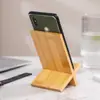 Suporte de celular Nanzhu criativo de bambu natural e madeira suporte de celular estrutura simples artefato de drama conjunto suporte de celular com LOGO escolar