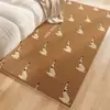 Alfombra de Piso de Imitación Cachemir Amigable con la Piel de Cachorro Linda de Dibujos Animados Sin Lavado Cómoda y Suave para Dormitorio Decoración de Mesita de Noche Alfombra de Piso Fácil de Cuidar