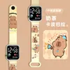 Relógio Digital LED Estiloso Novo Estampado de Anime Transfronteiriço Moda Terra Y1 Botão Relógio de Presente para Estudante Masculino e Feminino