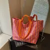 Bolsa Transparente Nueva para Mujer Verano 2026 Bolso de Hombro Rayado Bolso Tote de Gran Capacidad Bolsa de Gelatina para Vacaciones en la Playa