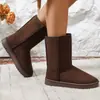 2026 Botas de Nieve Europeas y Americanas para Mujer de Comercio Exterior, Botas de Nieve de Caña Alta, Botas para Mujer de Tallas Grandes, Botas Largas con Forro de Lana y Engrosadas, Venta al por Mayor
