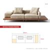Shuai Ji Feng Villa Combinación de Sofá de Madera Maciza Estilo Antiguo Japonés Casa de Huéspedes Diseño de Tela Tecnológica Sofá de Piso