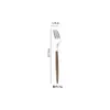Cuchara Estilo Ins con Mango de Madera Vajilla Portuguesa Acero Inoxidable 430 Cuchillo, Tenedor, Cuchara para Bistec Estilo Occidental Cuchara para el Hogar Nuevo Estilo Chino