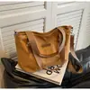 Bolsa Casual Grande Capacidade Feminina Moderna de Ombro Único Simples Versátil Transversal Lona Bolsa Tote Bolsa de Aula para Estudante
