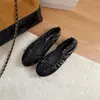 Zapatos de Bailarina Mary Jane de Punta Redonda Suaves con Lazo, Zapatos Planos de Encaje Plegados a Mano para Mujer