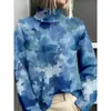 Novos Produtos Transfronteiriços Recomendados para Suéteres de Gola Alta Femininos com Estampagem Digital e Série de Designs