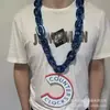 Colar de Suporte para Fã com Pingente Grande, Colar de ABS, Colar de Fã da Liga Transfronteiriça com Placa Grande