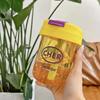 Vaso de paja simple ins lindo de aspecto elegante para mujer Verano Estudiante niña adulta plástico pequeño portátil Vaso de agua