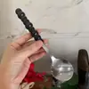 Cuchara de acero inoxidable con perlas y mango de plástico, moderna, linda y femenina, adecuada para uso doméstico, cuchara pequeña para comer, cuchara redonda de mango largo