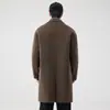 2025 Invierno Nuevo Estilo Gabardina de Lana Cachemir Doble Cara para Hombre de Longitud Media Casual Holgada Verde Marrón Ninguno