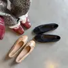 Zapatos Planos de Mujer de Piel de Vaca de Primera Capa, Boca Baja, Estilo Nuevo de Otoño, Completamente de Cuero por Dentro y por Fuera, Punta Redonda, Lazo, Zapatos de Suela Blanda Pulidos en Color