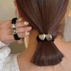 Versão coreana do novo anel de cabelo quadrado de cristal tridimensional, corda de cabelo de strass de alto padrão, elástico para rabo de cavalo com temperamento