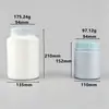 Frasco de Plástico de 500 ml, Frasco Sellado, Frasco para Condimentos Pe, Polvo para Mascarilla Facial, Botella Grande de 1 Litro con Boca Ancha, Frasco de Sal Explosiva, Frasco para Proteína en Polvo