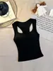 Nuevo top sin mangas de estilo 'hot girl' con cuello cuadrado para mujer con copas, corte ajustado, camisola deportiva con hermoso diseño en la espalda, top interior