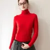 Suéter de Cashmere com Gola Alta Empilhada Sem Costura Feminino Outono Inverno Novo Solto Versátil Malha Camada Base Roupa Íntima Suéter de Gola Alta