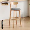 Sillas de bar madera maciza taburetes altos sillas de bar simples para el hogar sillas altas sillas de comedor comerciales sillas para mesa de comedor plateadas