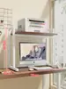 Estante para impresora, soporte ajustable para monitor de computadora, gabinete de almacenamiento de doble capa para elevación de copiadora de escritorio de oficina