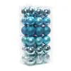 Bolas de Plástico Galvanizado 4cm Adornos de Bola Navideña Suministros Navideños Bolas Decorativas Coloridas Caja de Set para Árbol de Navidad Venta al por Mayor