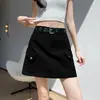 Falda ajustada con estilo y fresca tipo colegial para mujeres petite, juvenil y versátil, minifalda casual para el trabajo