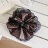 Goma para el Cabello de Tela Transparente de Doble Capa de Alta Gama Estilo Coreano para Mujer, Suave y Elegante, Realza el Volumen del Cabello, Accesorio para Recoger la Cola de Caballo