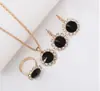 Juego de Joyería Vintage con Pedrería, Collar Pendientes Anillo Pulsera, Chapado en Oro Cristal de Colores Juego de Joyería de Fantasía para Mujeres Boda Fiesta