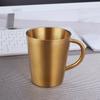 Taza de agua de doble capa de acero inoxidable 304 con asa, taza de cerveza con aislamiento térmico, taza de café para el hogar, taza con boca resistente a caídas