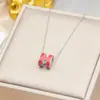 Lele Joyería Letra H Inglesa Transfronteriza Europea y Americana Popular en Tiktok Cadena para Clavícula Multicolores Opcionales Estilo Ins