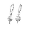 Luna Brillante Cuatro Estrellas Pendientes de Hebilla Creativos Cruz Estrella Creciente Pendientes Colgantes de Moda Cool para Pareja Circonita Estrella Luna