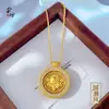 Colgante Giratorio Amarillo del Dios de la Riqueza, Estilo Antiguo Oro Arena Cobre Hueco Chapado en Oro Accesorio para Mujer, Accesorio de Arte Retro Estilo Chino