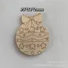 Decoração de Pingente Cor de Madeira Celebração de Natal Ponto Decoração de Madeira Retro Desenho Animado Lascas de Madeira Crianças Artesanal diy Materiais