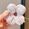 Elásticos de Cabelo com Flores Cor Creme para Crianças, Laços de Cabelo Fofos para Rabo de Cavalo para Meninas, Elásticos de Cabelo que Não Danificam, Elásticos para Coque
