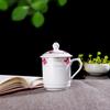 Taza de Té de Porcelana Azul y Blanco de Jingdezhen con Tapa Cerámica para Hogar Mug de Porcelana Fina para Oficina Taza Personal con Logotipo Personalizado
