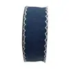 Fita de jeans ondulada dupla face, fita de jeans de cor sólida lavada com borda desfiada, material para acessórios de cabelo e laços DIY feitos à mão