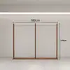 Estante de Exhibición para Tienda de Ropa Estante de Pie de Acero Inoxidable Estante para Ropa de Mujer Color Nogal Estilo Antiguo Colgador de Ropa de Pared
