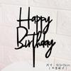 10 peças de cartão de bolo de acrílico bolo de aniversário espelho bandeira de acrílico plug-in decoração de feliz aniversário