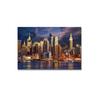 Nueva York Manhattan Arquitectura Escena Nocturna de la Ciudad Pintura en Lienzo Mural Póster Arte de Pared Dormitorio Sala de Estar Pintura Decorativa Moderna