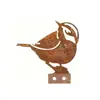 Maceta decorativa creativa de pájaro para patio exterior, enchufe, manualidades de corte de metal, silueta de hierro, inserción transfronteriza