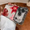 Funda Antigolpes de Cuatro Esquinas con Airbag de Flor de Lirio e Hibisco para Apple 13 Pro Max iPhone Cubierta Protectora de Aire