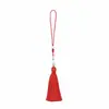 Juego de Cuerda Antigua de Mano con Cuentas y Borlas, Broche de Langosta Desmontable, Marcapáginas, Colgante de Abanico, Llavero, Stock Listo de Fábrica