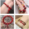 Acessórios de Joias com Contas de Padrão Areia Roxa Dourada Natural Pulseira DIY Contas de Buda Chaveiro Torcido à Mão com Padrão Pronto