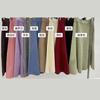 Falda Paraguas Línea A Otoño e Invierno Nueva Tejida Cintura Alta Slim Multicolor Color Puro Larga Falda Amplia con Vuelo Grande para Mujer 8958