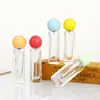 Botellas de Perfume de Cierre a Presión Esféricas de Colores al por Mayor, Botellas Cuadradas de Muestra de Vidrio Transparente, Botellas de Spray de Presión Portátiles para Viaje
