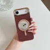 Espejo de Cosméticos de Moda para Mujer con Diamantes y Funda de Teléfono Móvil Dos en Uno Adecuada para Apple Iphone16Promax