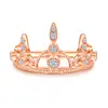 Anillo de Plata de Ley S925 Más Vendido en Europa y América Que No Se Desvanece Moda Europea y Americana Anillo de Zirconia Corona Anillo de Boda para Mujer Nicho de Alta Gama