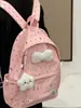 Mochila Escolar Grande de Alta Capacidade Estilo Fresco para Alunas do Ensino Fundamental II e Ensino Médio, Mochila com Bolinhas Estilo College, Mochila Versátil Leve para Viagem