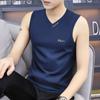 Fabricantes de origen verano chaleco de cuello en V para hombre fitness deportes chaleco holgado camiseta sin mangas para correr chaleco fino para el sudor