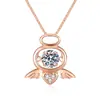 Collar de Ángel Corazón Palpitante Moda Femenina Personalidad Versátil Nicho Cadena para Clavícula Transfronterizo Venta Caliente Accesorios Plata de Ley S925