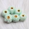 Gama Completa de 40 Cores de Novos Pompons de Pele Falsa de Coelho de Outono e Inverno com Furos Retos para Miçangas, Alças de Celular, Acessórios, Chaveiros e Pingentes