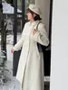 Abrigo Cálido de Lana Doble Cara Estilo Hepburn para Mujer, Nuevo Abrigo de Lana Vintage para Invierno con Cintura Ajustada 413837